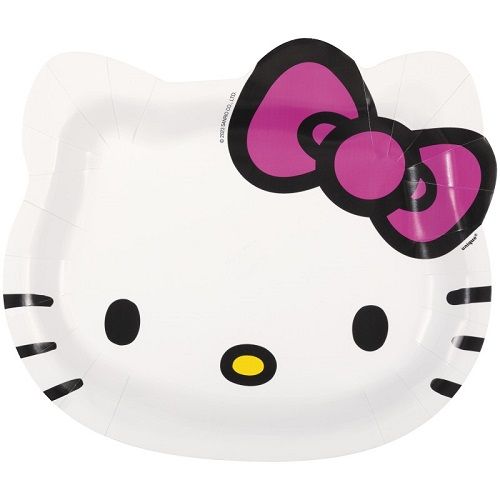 Hello Kitty &amp; Friends - Face-Shaped 8.5&quot; Plates  8ct