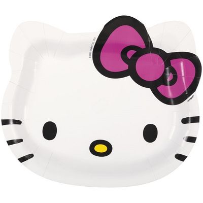 Hello Kitty &amp; Friends - Face-Shaped 8.5&quot; Plates  8ct