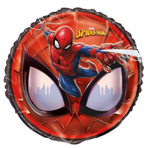 Spider-man - 18&quot; Helium Filled Foil Shaped Balloon, Ribbon