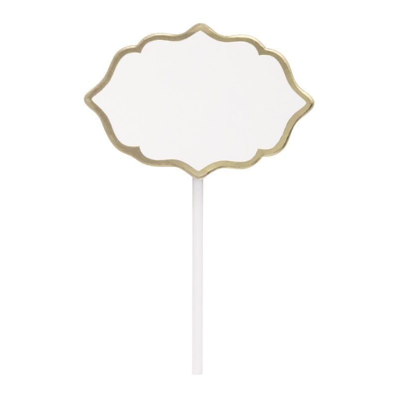 Premier Stylz Write-Paper Food Picks with Gold Foil Trim  10ct