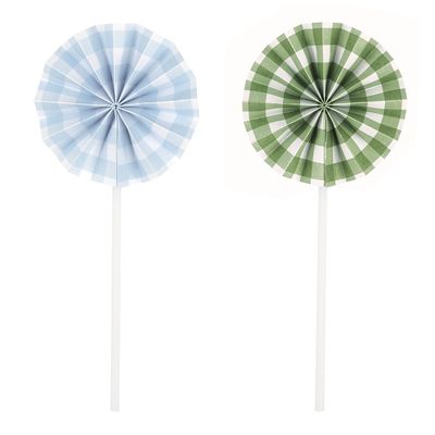 Garden Party - Paper Fan Cake Topper 8ct