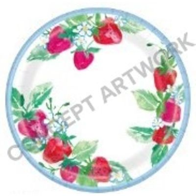 Sweet Strawberry - 9&quot; Plates  8ct