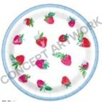 Sweet Strawberry - 7&quot; Plates  8ct