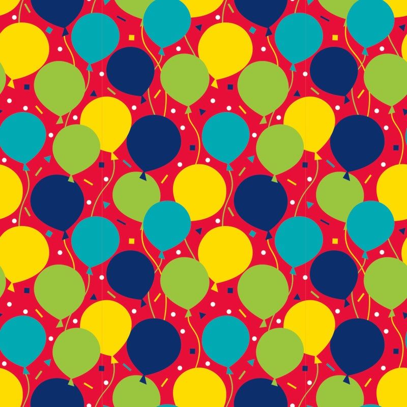 Gift Wrap 5&#39; X 30&quot; - Balloon Party