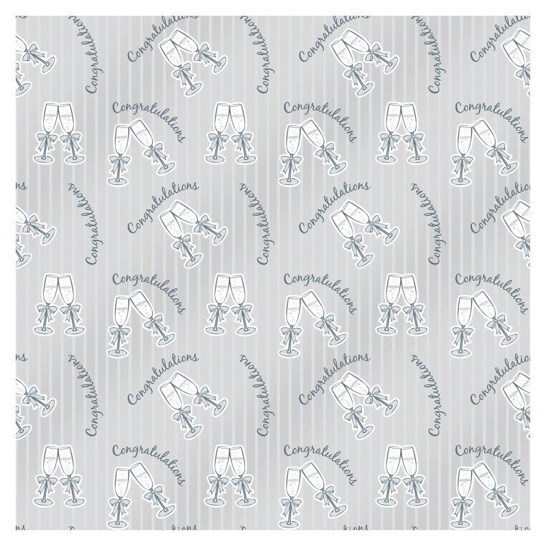 Gift Wrap 5&#39; X 30&quot; - Congrats Bubbly