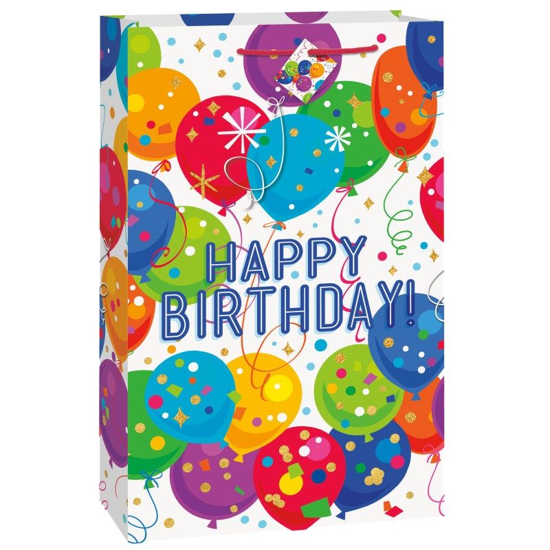 Extra Jumbo Gift Bag - HB Bright Balloons &amp; Dots