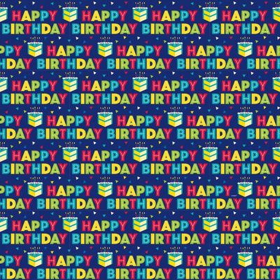 Gift Wrap 5' X 30" - Peppy Birthday