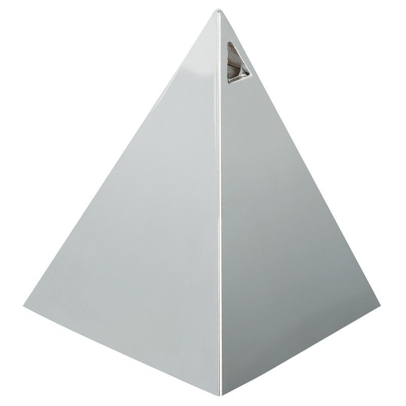 Metallic Pyramid Balloon Weight Silver
