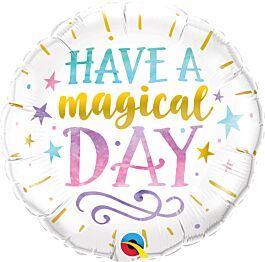 Have a Magical Day - 18&quot; Helium Filled Foil Balloon, Ribbon