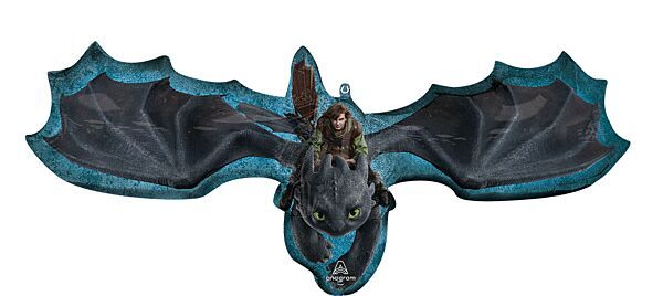 How to Train Your Dragon - 44&quot; Helium Filled Foil Shaped Balloon, Ribbon