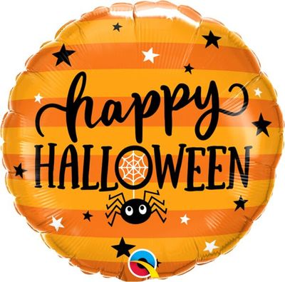 Halloween Spider and Stars - 18&quot; Helium Filled Foil Balloon, Ribbon