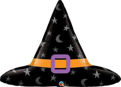 Witch&#39;s Hat - 40&quot; Helium Filled Foil Balloon, Ribbon
