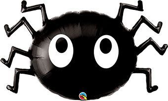 Spider with Big Eyes - 39&quot; Helium Filled Foil Balloon, Ribbon
