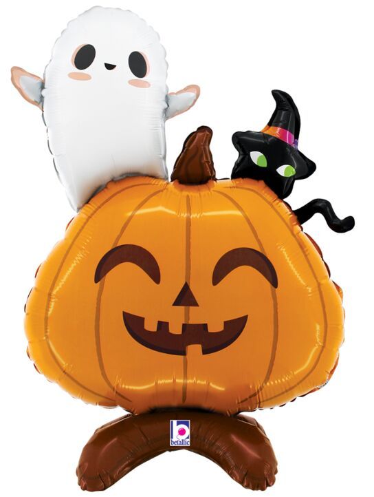 StandUps Jack-O-Lantern - 30&quot; Air Filled Foil Shaped Balloon