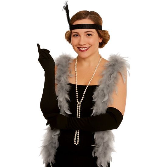 Silver Feather Boa - 70g