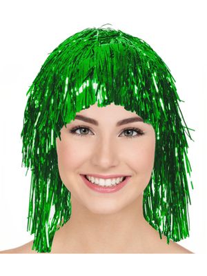 Tinsel Wig - Green
