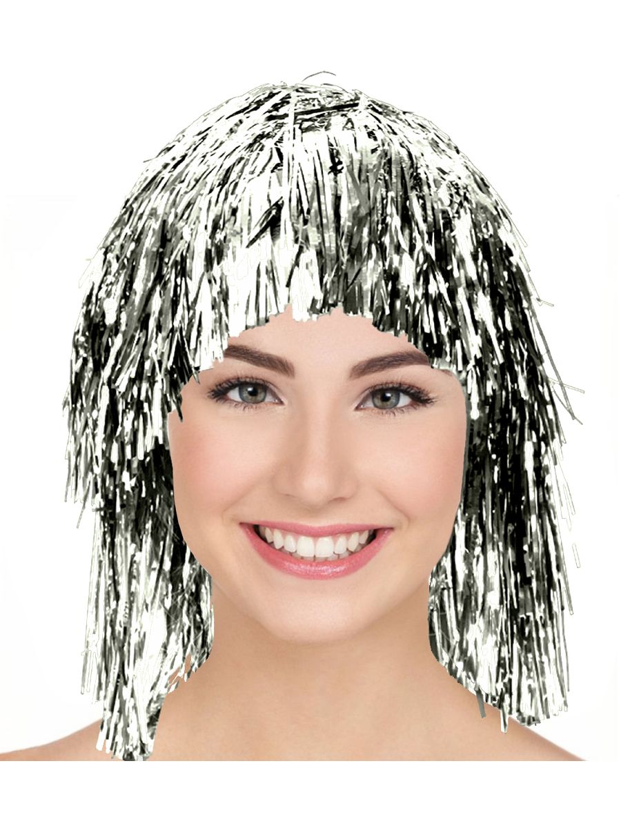 Tinsel Wig - Silver