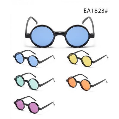 Glasses - Round Black Frame w/ Colored Lens