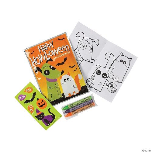 Mini Halloween Animal Stationery Sets