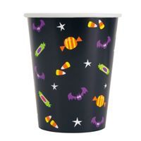 Cat &amp; Pumpkin - 9oz Paper Cups 8Ct