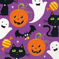 Cat &amp; Pumpkin - Beverage Napkin 16Ct