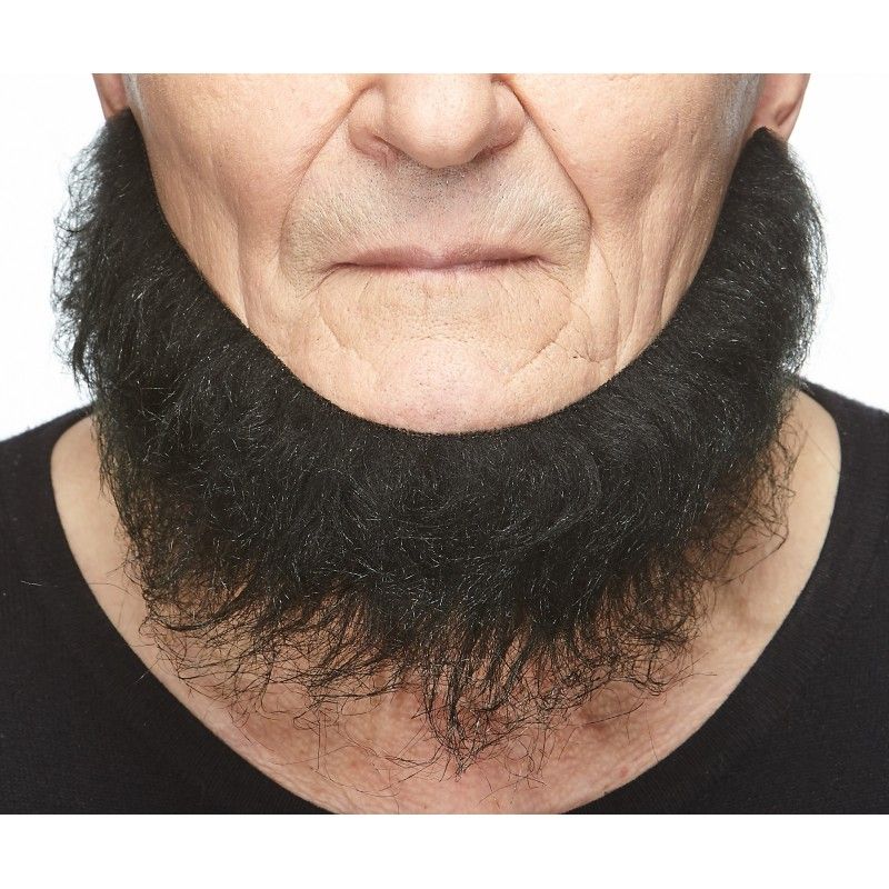 Chin Curtain Beard, Color: Black