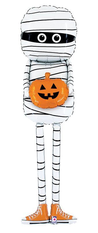 Mummy Special Delivery - 65&quot; Helium Filled Foil Balloon, Ribbon