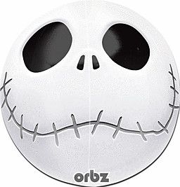 Jack Skellington Orbz - 16&quot; Helium Filled Foil Balloon, Ribbon