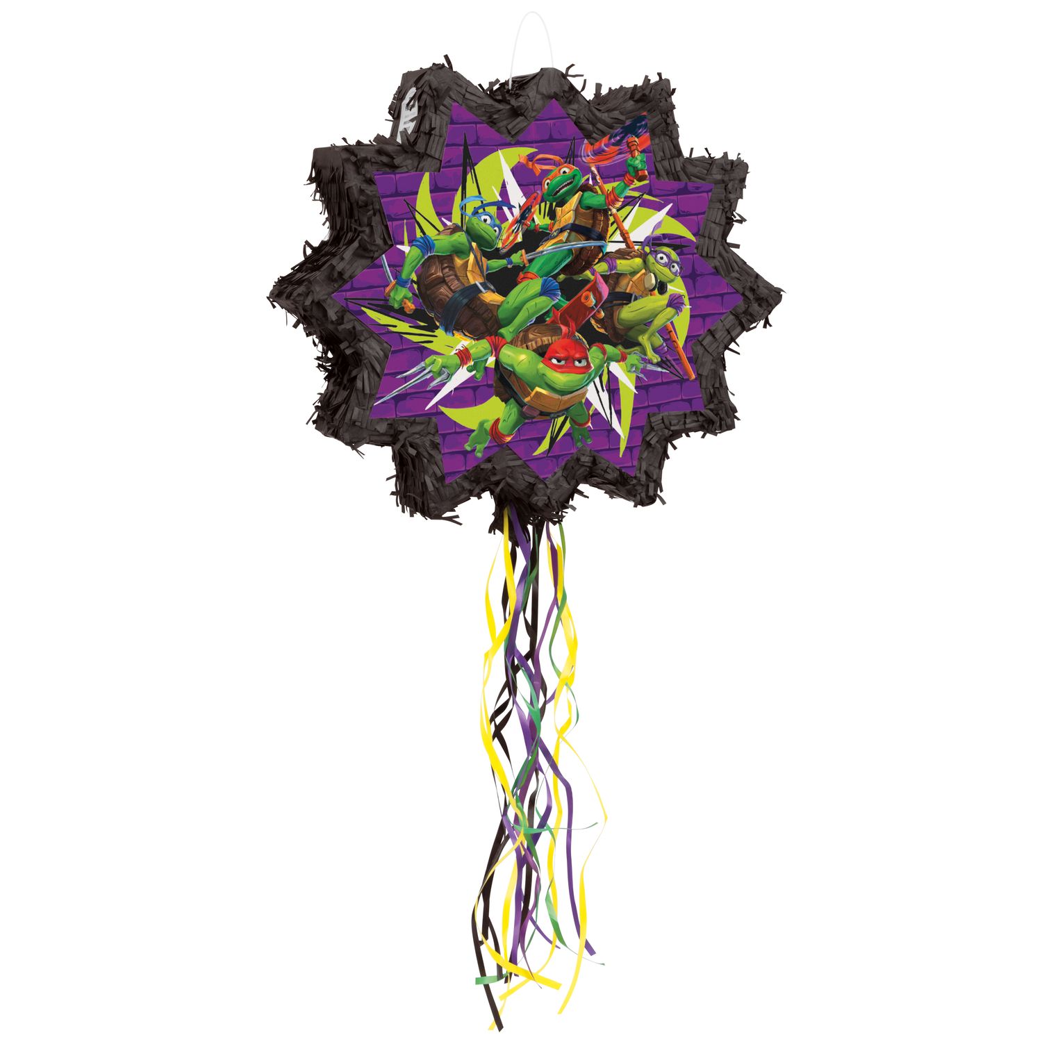 TMNT Mutant Mayhem Shaped Drum Pull Pinata