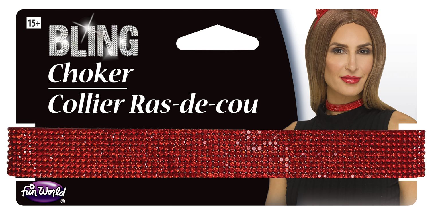 Bling Diva Choker -, Style: Red