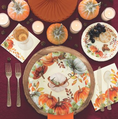 Watercolor Fall Pumpkins