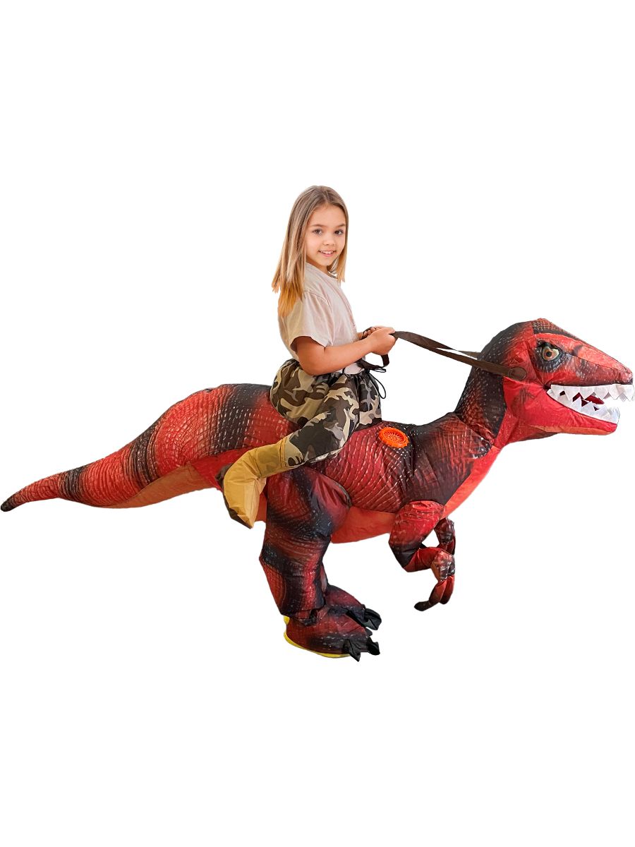Inflatable Ride On Velociraptor - Child One Size