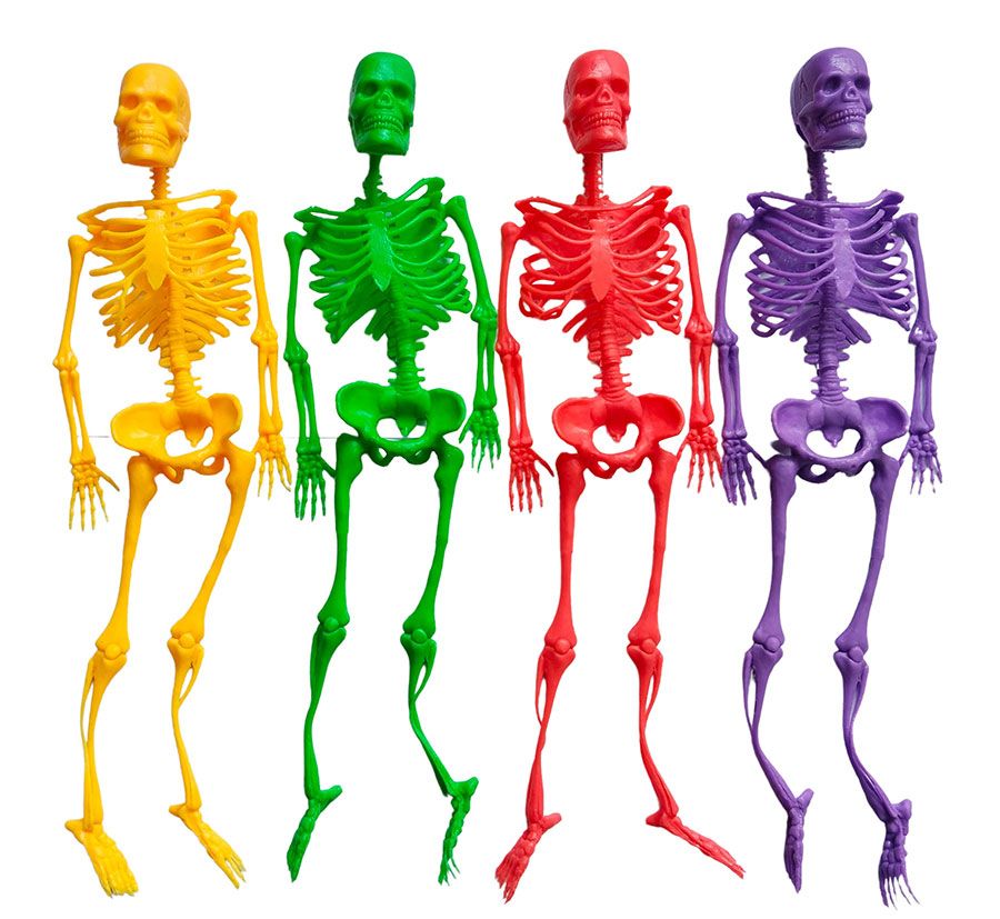 13&quot; Neon Skeleton 4 pack