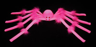 20&quot; Black Light Spiders - Pink