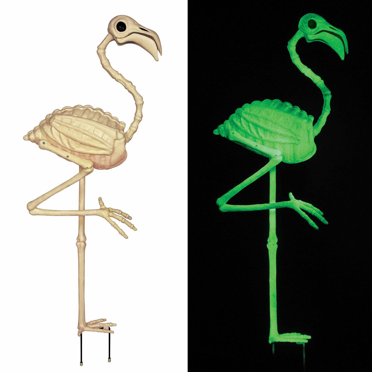 33.75&quot; Skeleton Flamingo Black Light Responsive