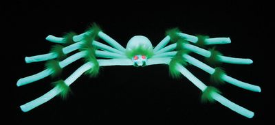 20&quot; Black Light Spiders - Green