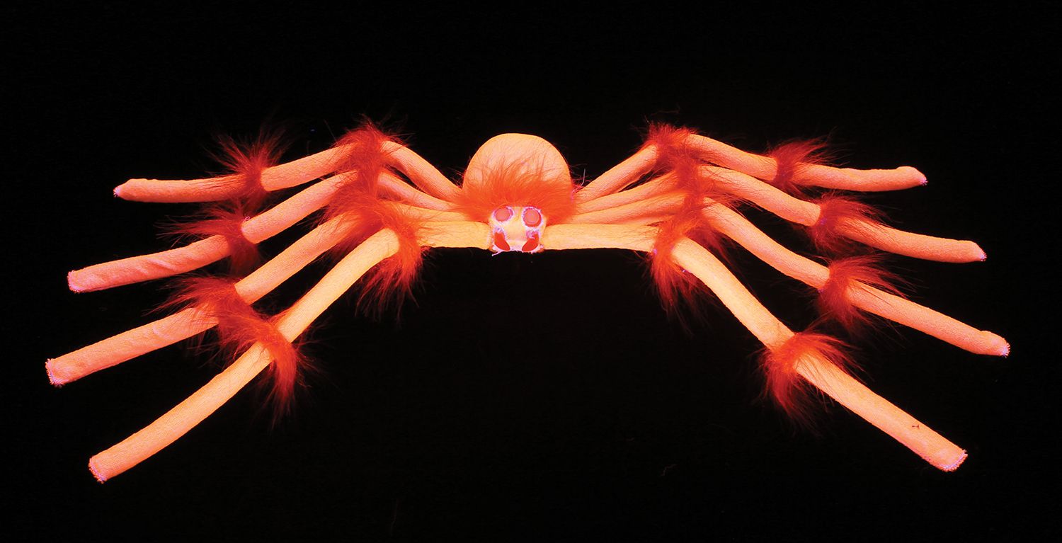 20&quot; Black Light Spider - Orange