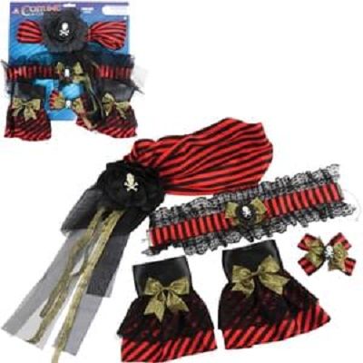 Pirate Set(Headband, Bow, Cuffs, Choker)