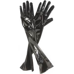 Black Leatherette Gloves 20&quot;