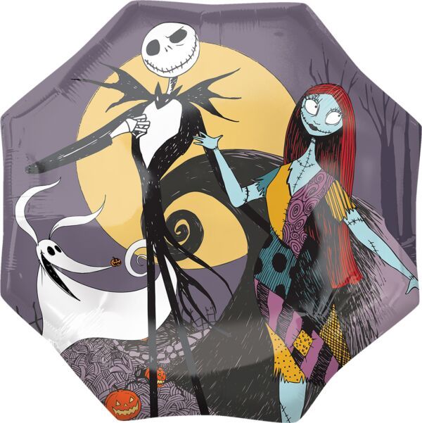 Nightmare Before Christmas - 22&quot; Helium Filled Foil Shaped Balloon, Ribbon