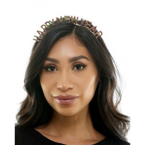 Happy New Year Headband  Metal - Multicolor