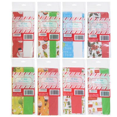 Christmas Tissue Paper 10ct Assorted