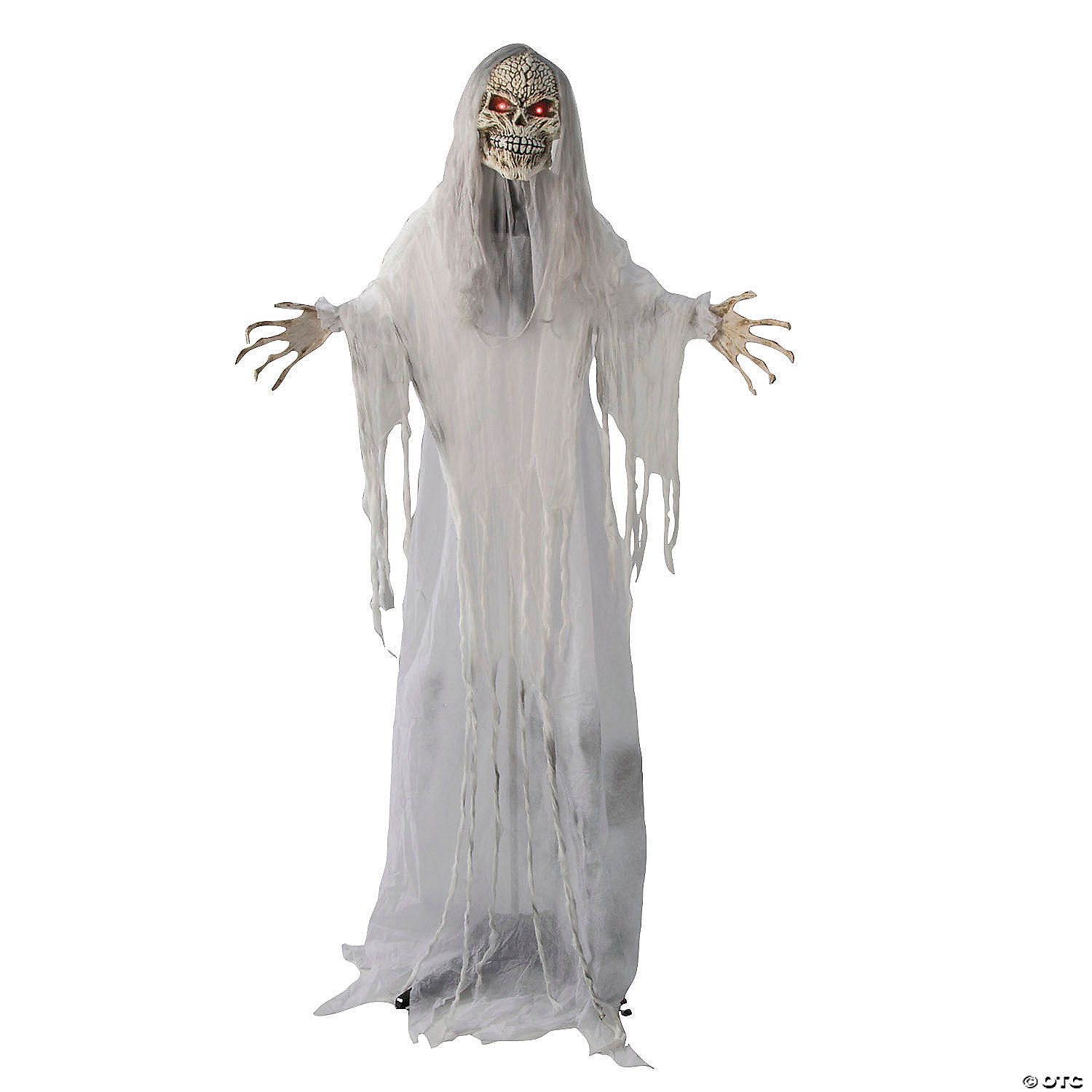Gray Skeleton Reaper 5&#39; 6&quot; Sonic Standing  Halloween Decoration