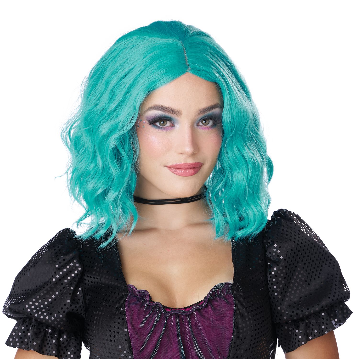Short Wavy Bob - Turquoise