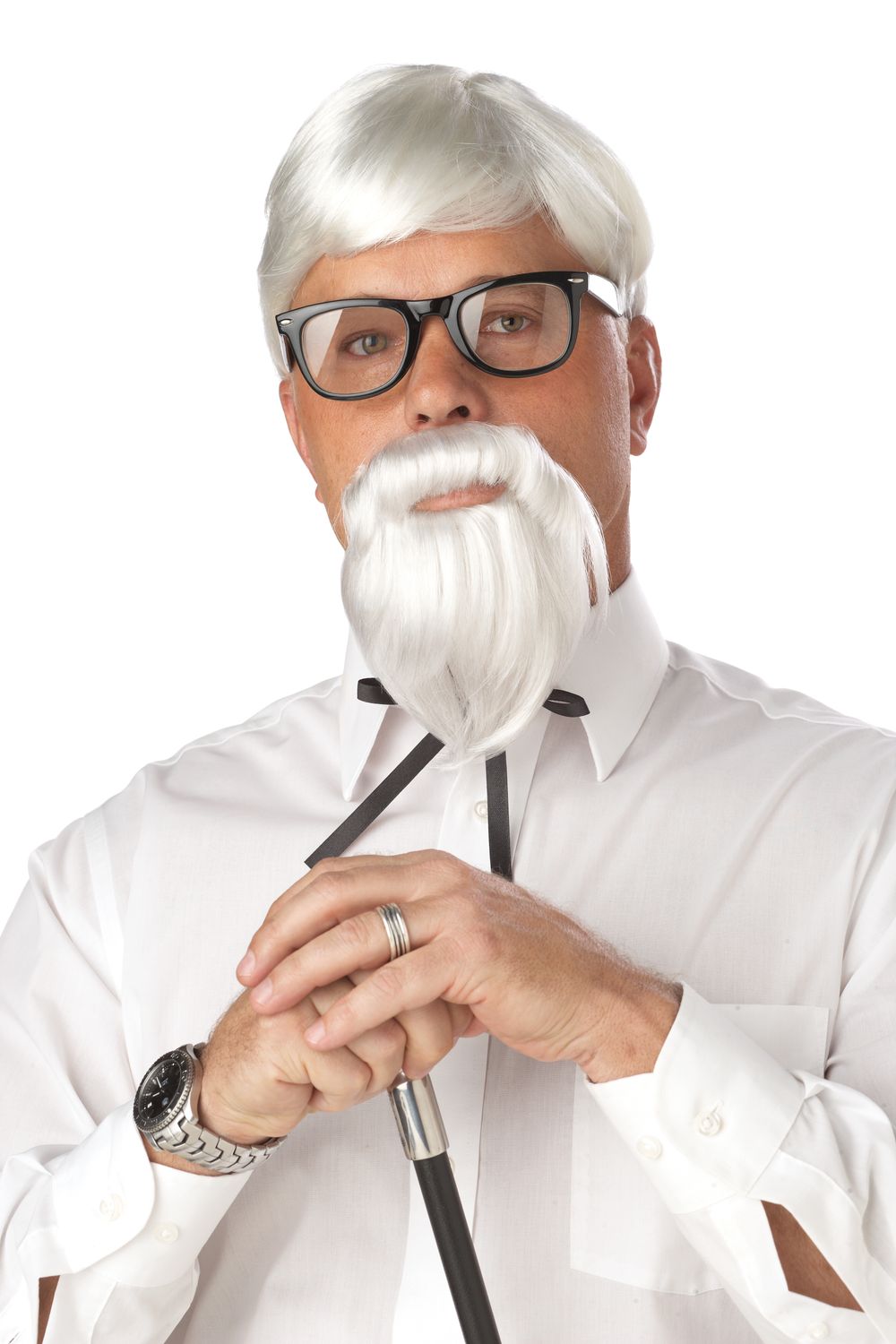 The Colonel , Beard &amp; Moustache - White
