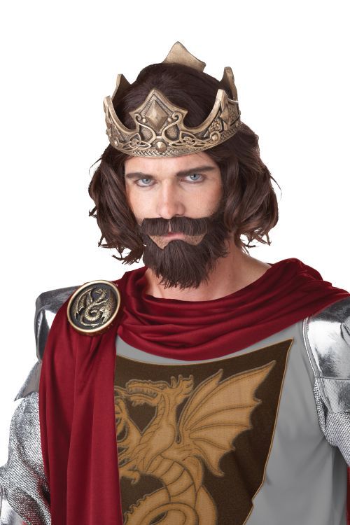 Medieval King , Beard &amp; Moustache - Brown