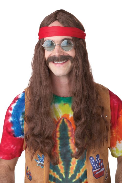 Hippie Man  &amp; Moustache - Brown