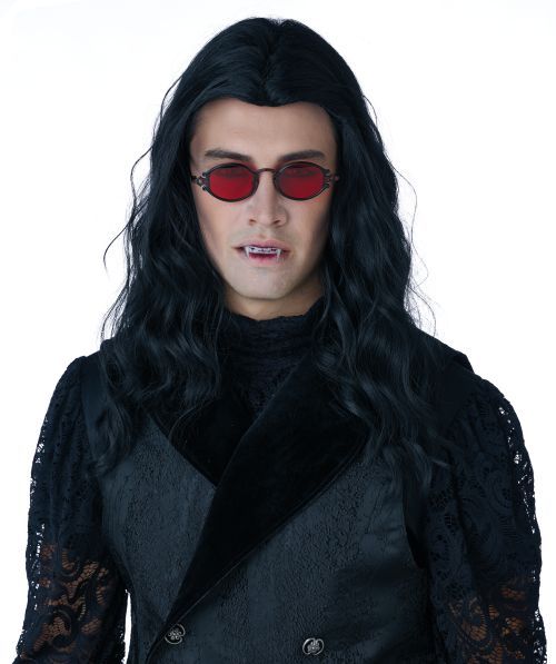 Mens Long Wavy Cosplay  - Black