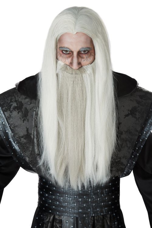 Dark Wizard  &amp; Beard - White/Gray