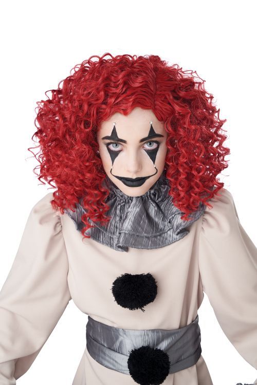 Corkscrew Clown Curls  - Red